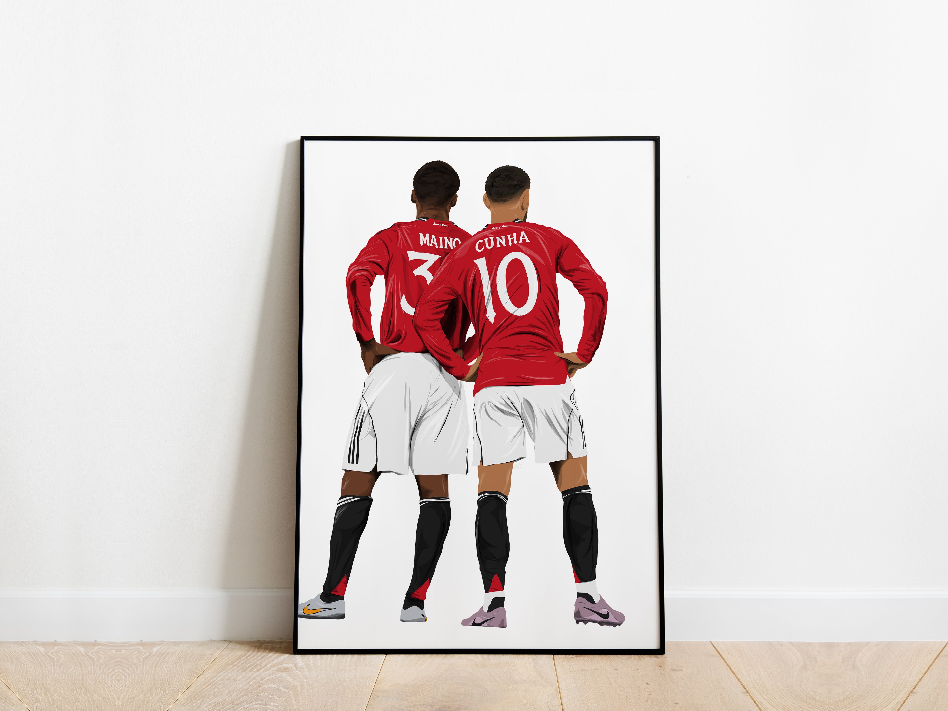 Kobbie Mainoo, Matheus Cunha Manchester United Poster