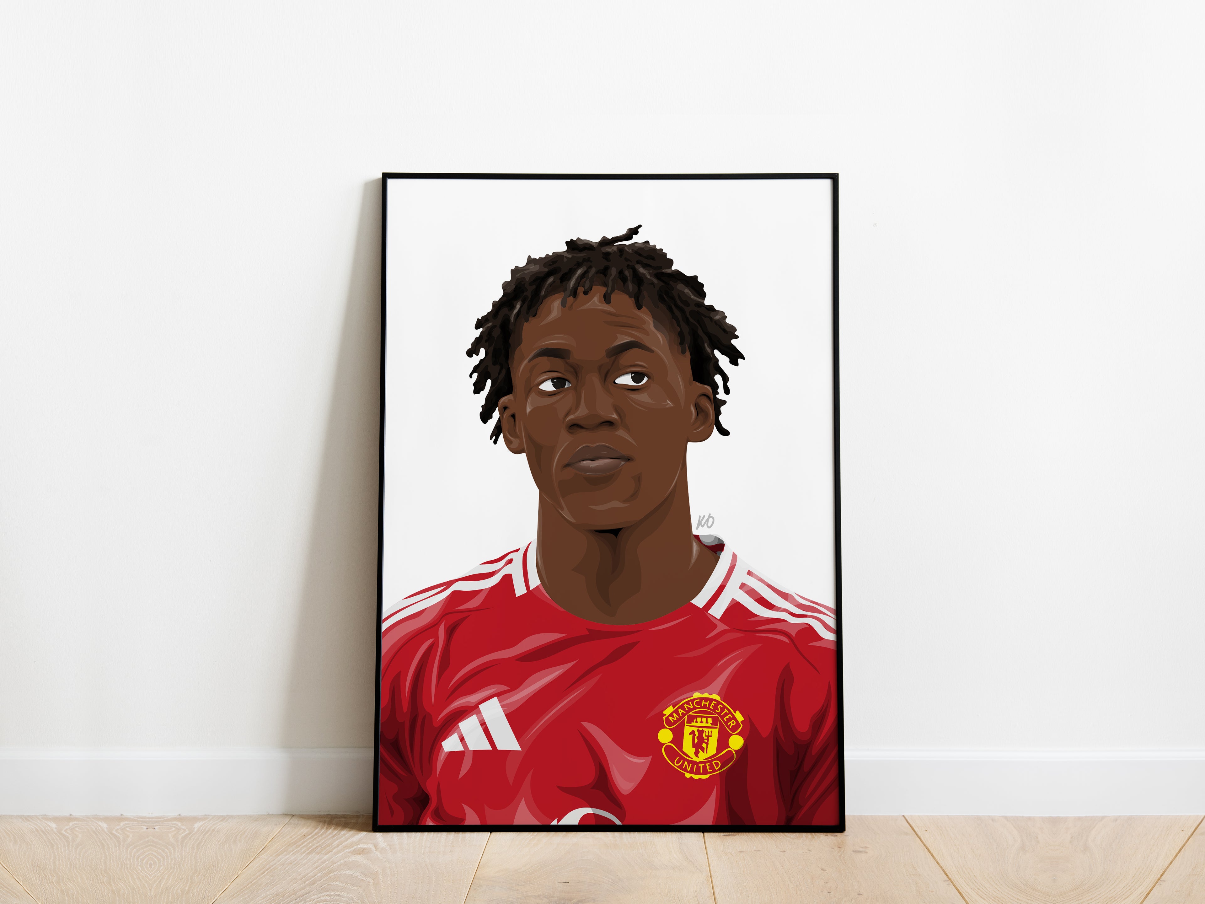 Kobbie Mainoo 24/25 Portrait Manchester United Poster - KDDesigns6