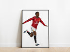Kobbie Mainoo Celebration Portrait Manchester United Poster