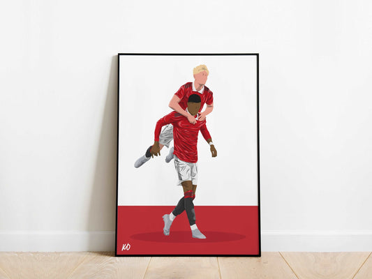 Marcus Rashford, Alejandro Garnacho Manchester United Poster - KDDesigns6