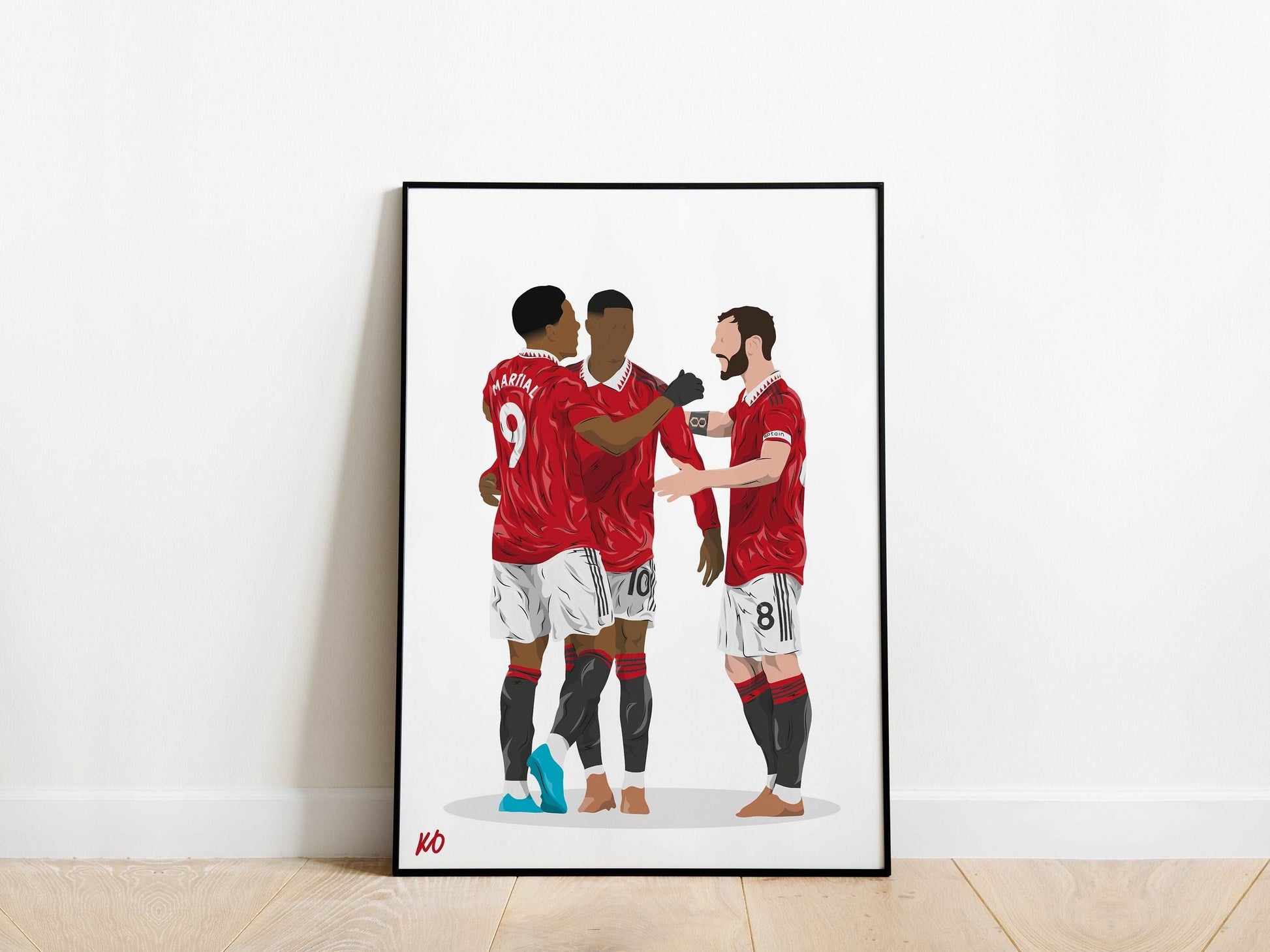 Marcus Rashford, Anthony Martial, Bruno Fernandes Manchester United Poster KDDesigns6