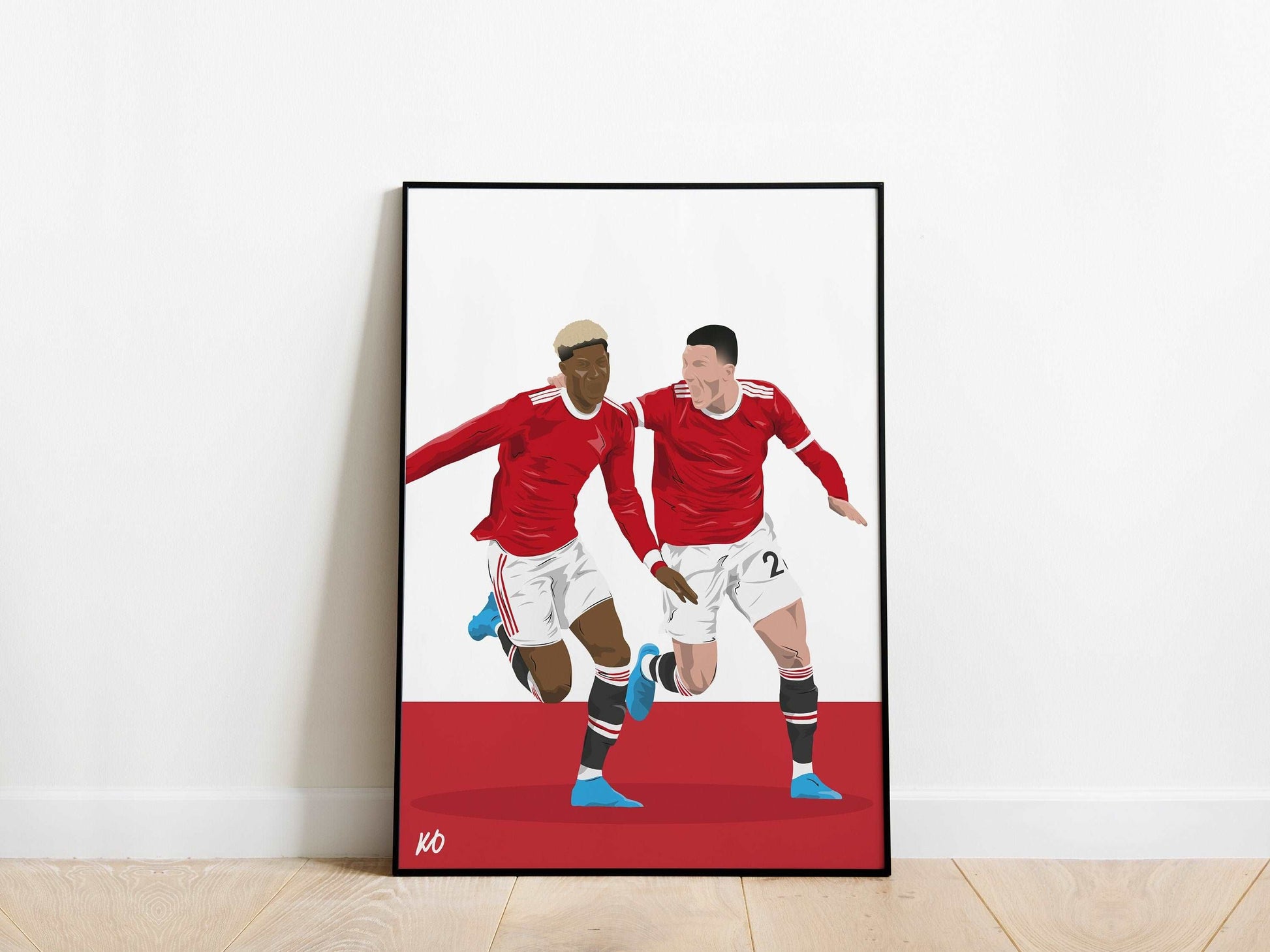 Marcus Rashford, Diogo Dalot Manchester United Poster KDDesigns6