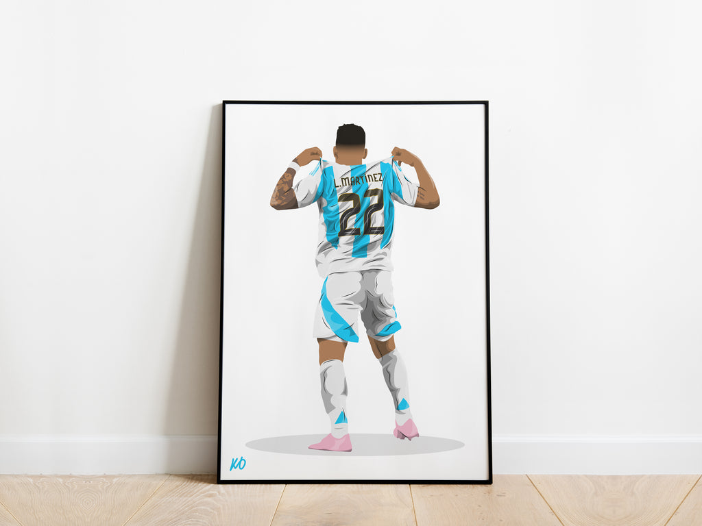 Lautaro Martinez Argentina Poster - KDDesigns6