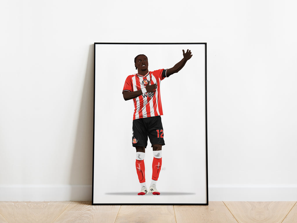 Eliezer Mayenda Celebration Sunderland AFC Poster - KDDesigns6