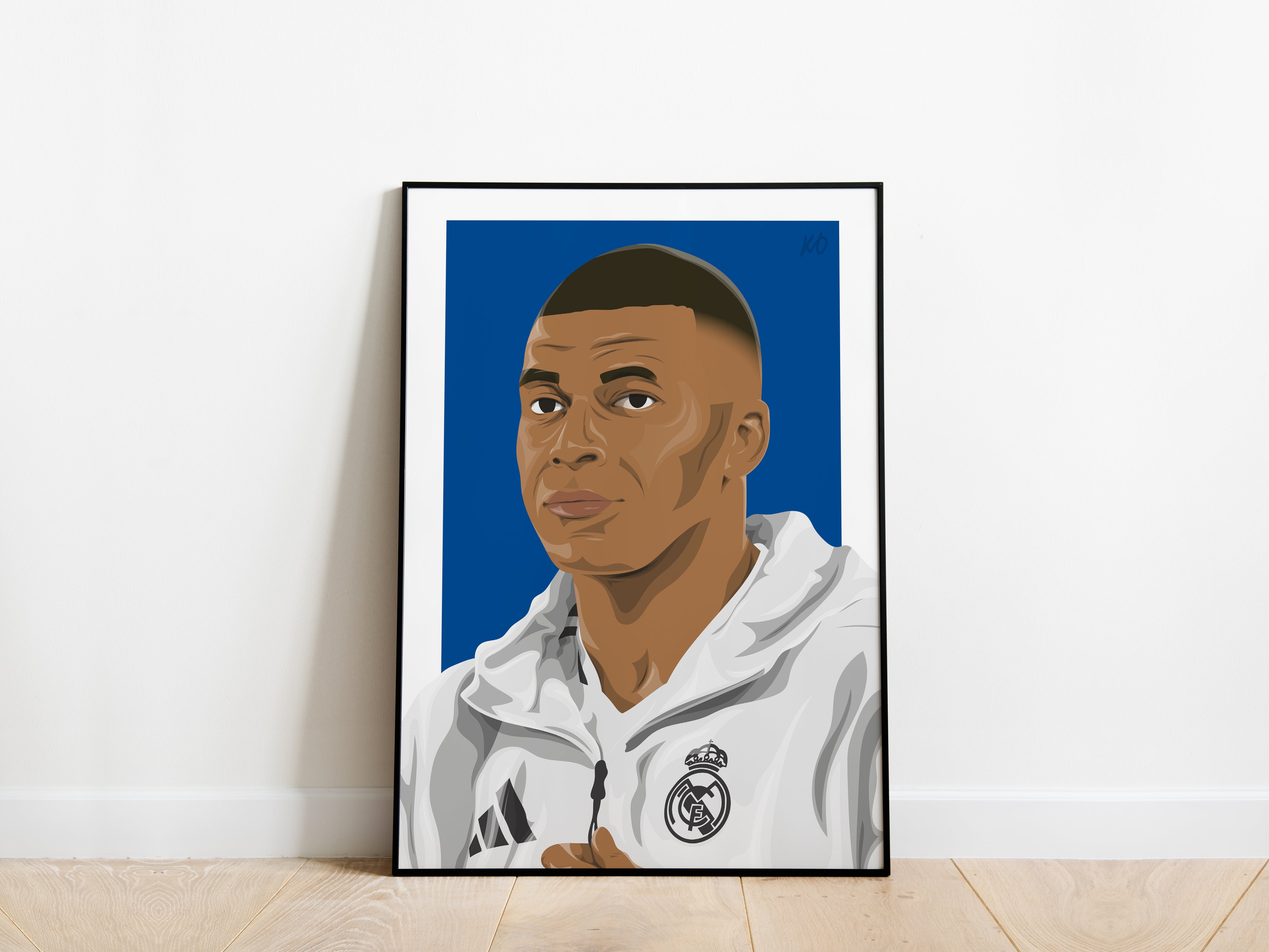 Kylian Mbappe 24/25 Portrait Real Madrid Poster - KDDesigns6