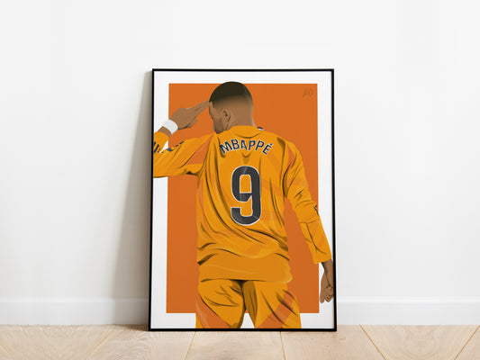 Kylian Mbappe 24/25 Celebration Real Madrid Poster