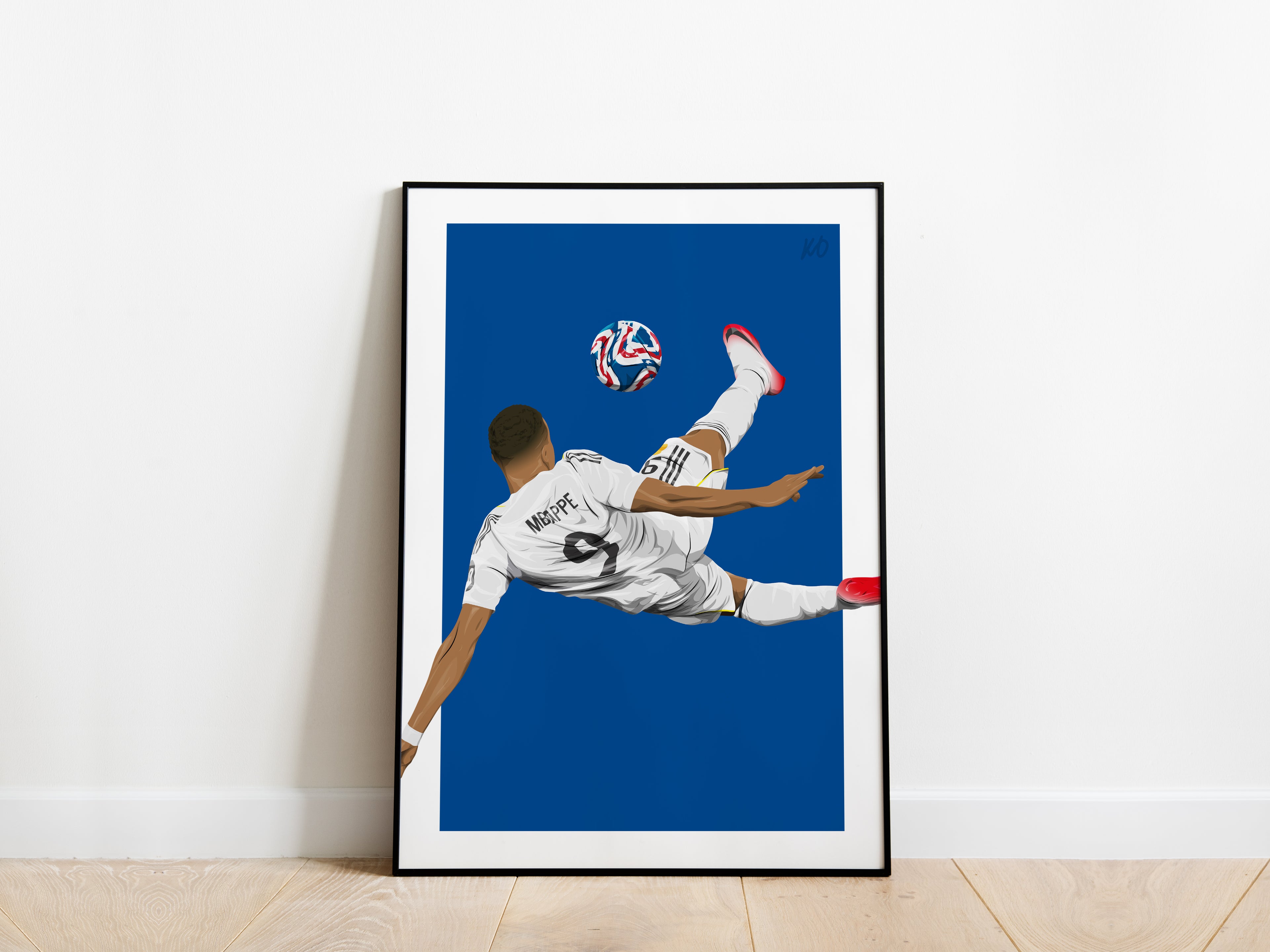 Kylian Mbappe Overhead Kick Real Madrid Poster - KDDesigns6