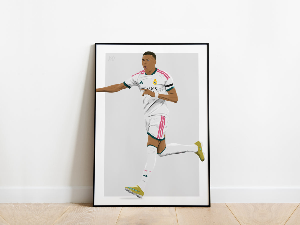 Kylian Mbappe Celebration 2026/27 Real Madrid Poster