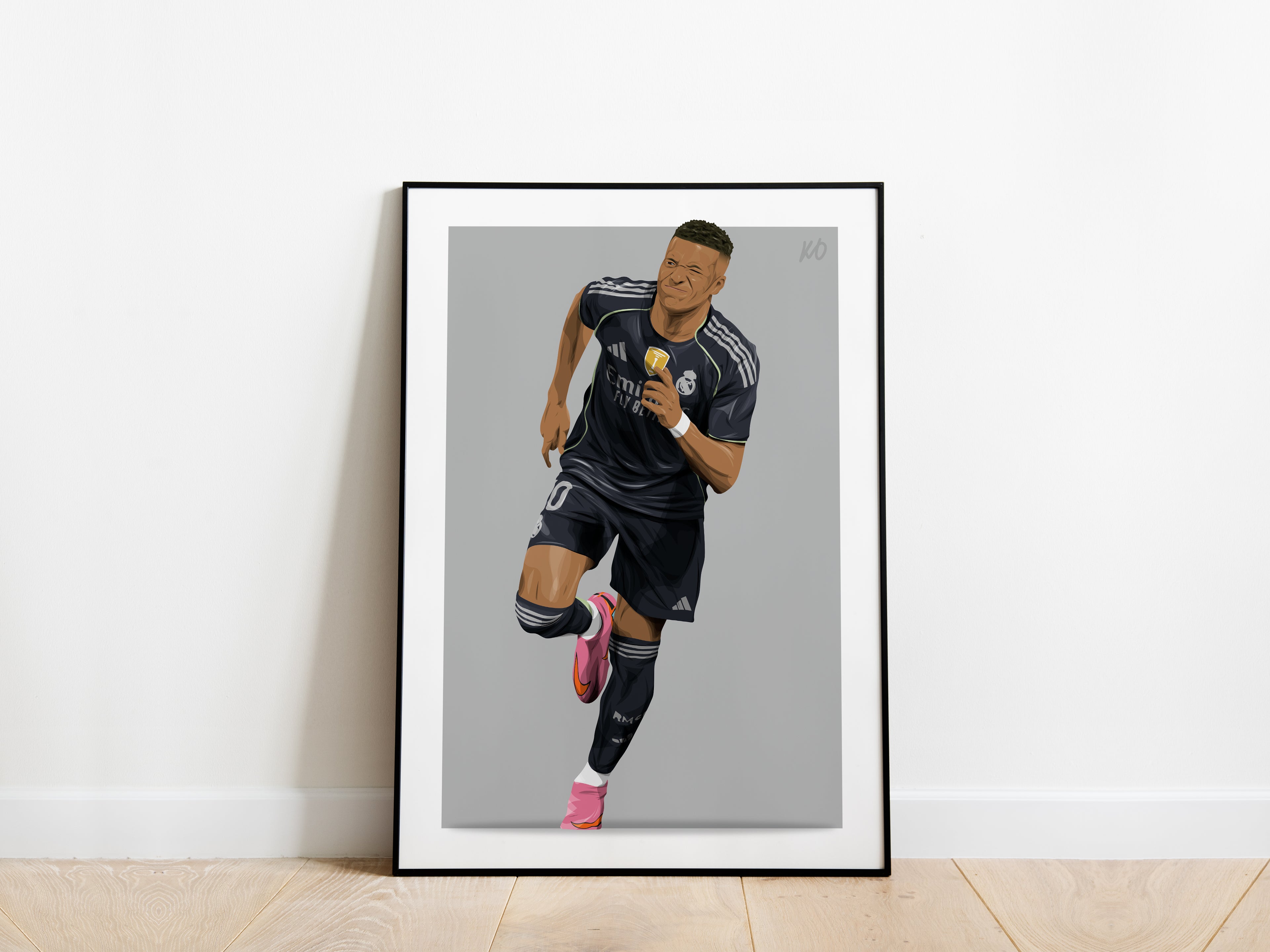 Kylian Mbappe 25/26 Away Kit Real Madrid Poster - KDDesigns6