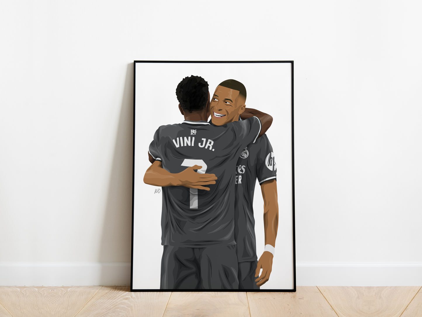 Vinicius Jr, Kylian Mbappe Real Madrid Poster