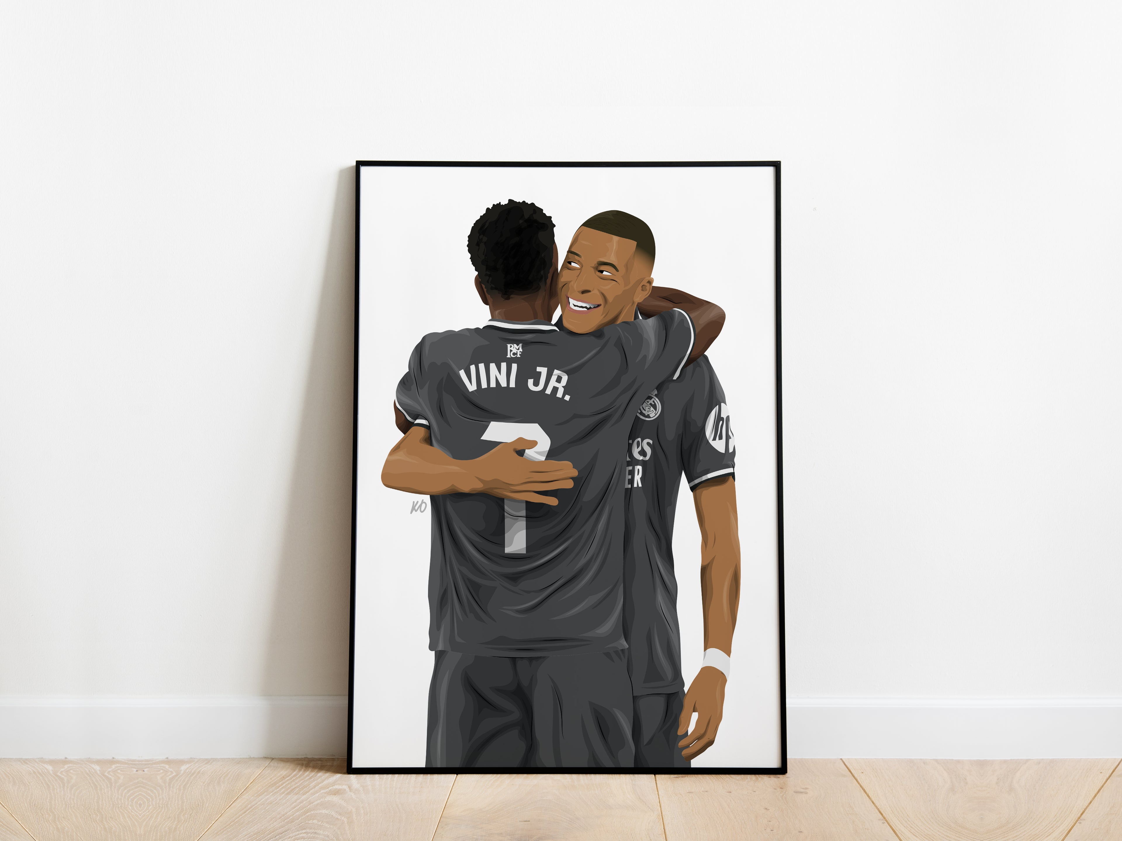 Vinicius Jr, Kylian Mbappe Real Madrid Poster - KDDesigns6