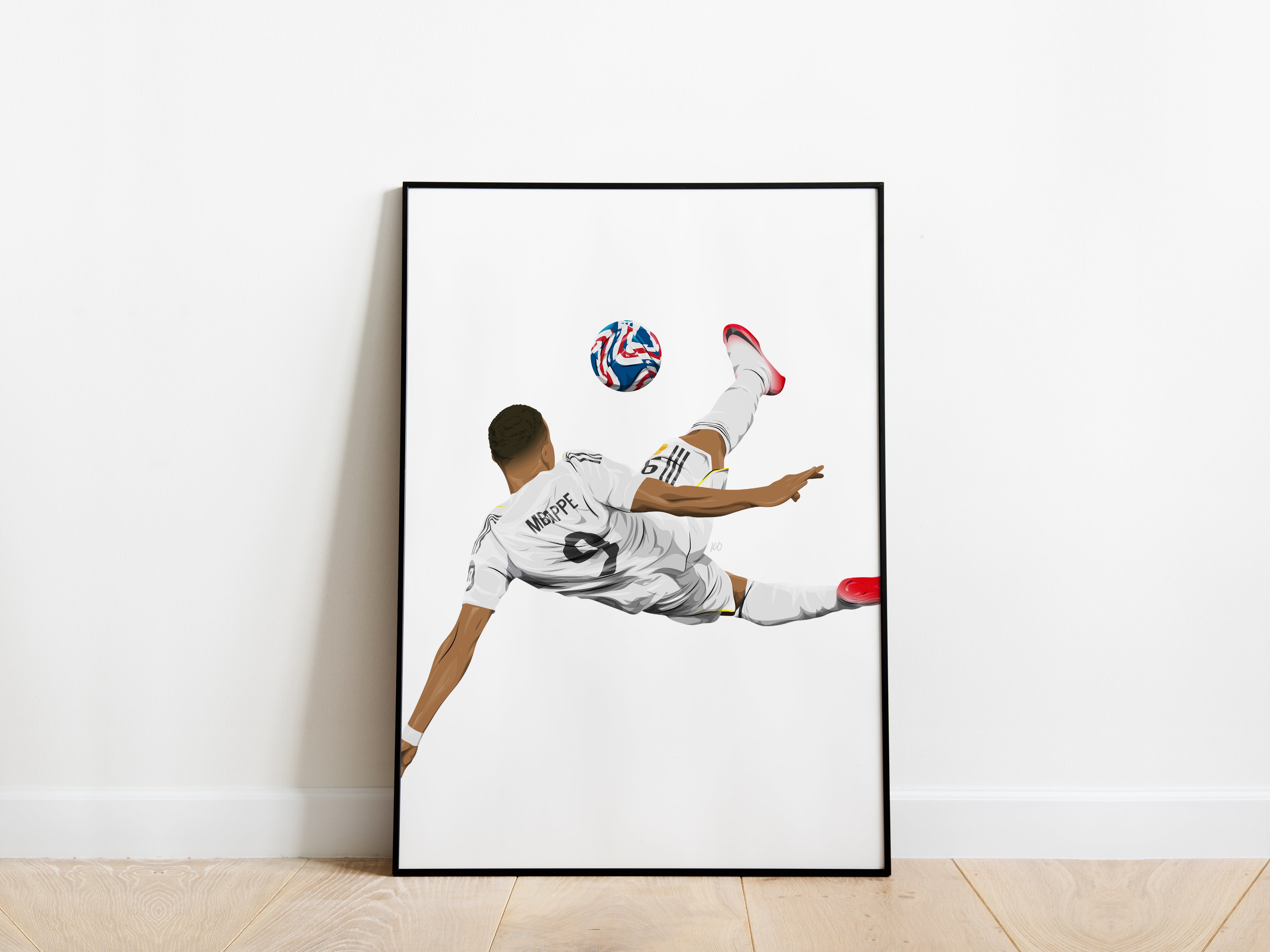 Kylian Mbappe Overhead Kick Real Madrid Poster - KDDesigns6
