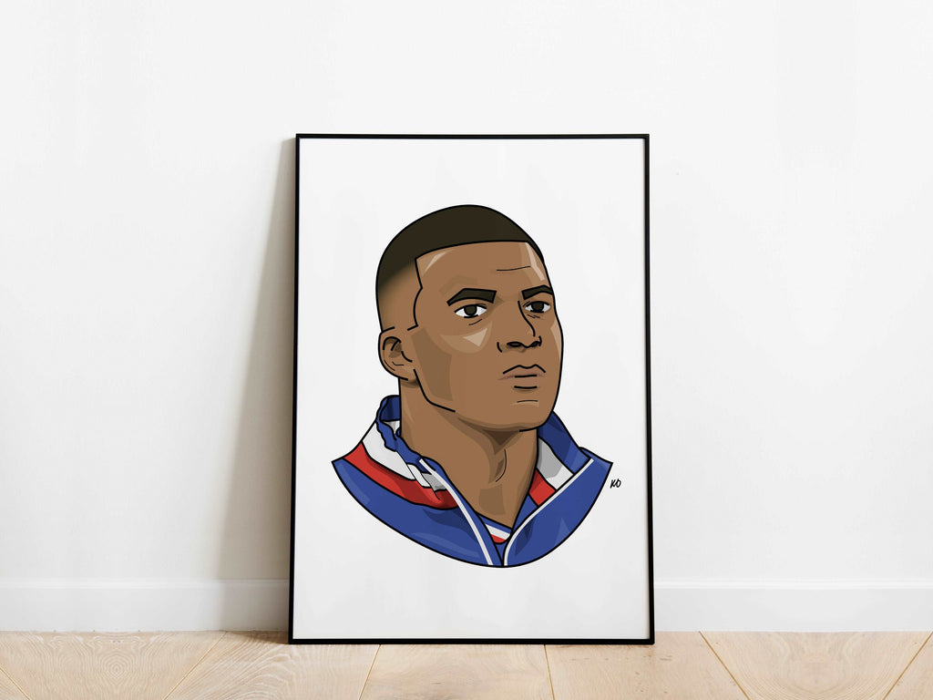 Kylian Mbappe Portrait France Poster - KDDesigns6