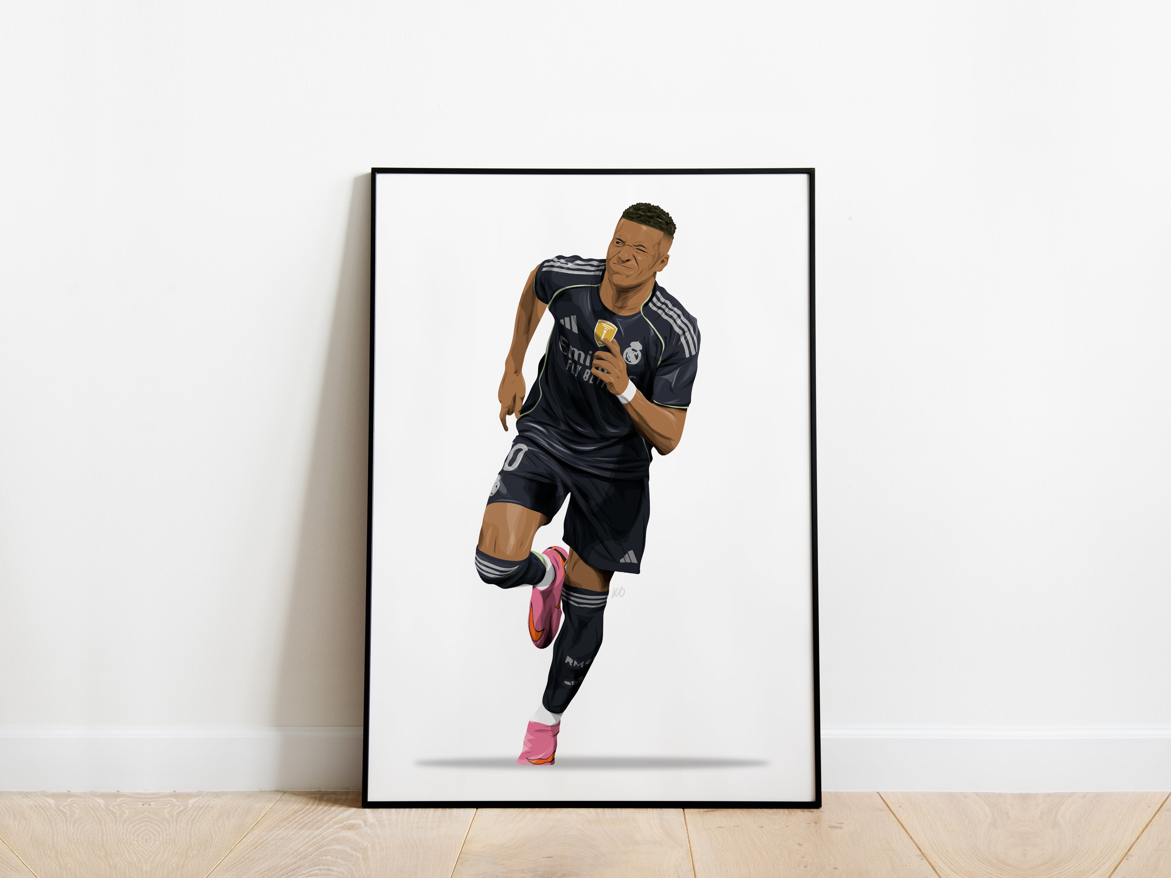 Kylian Mbappe 25/26 Away Kit Real Madrid Poster - KDDesigns6