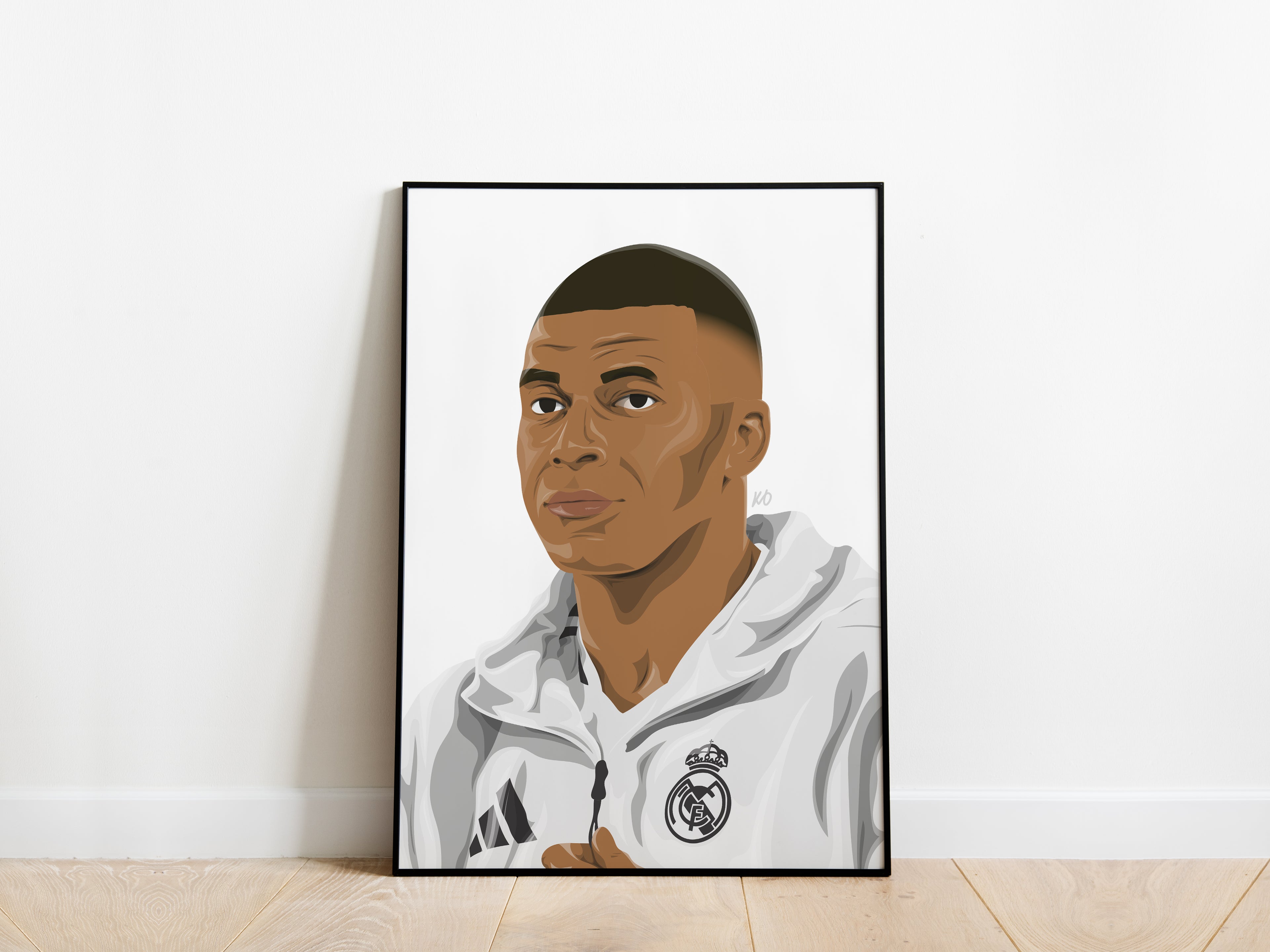 Kylian Mbappe 24/25 Portrait Real Madrid Poster - KDDesigns6