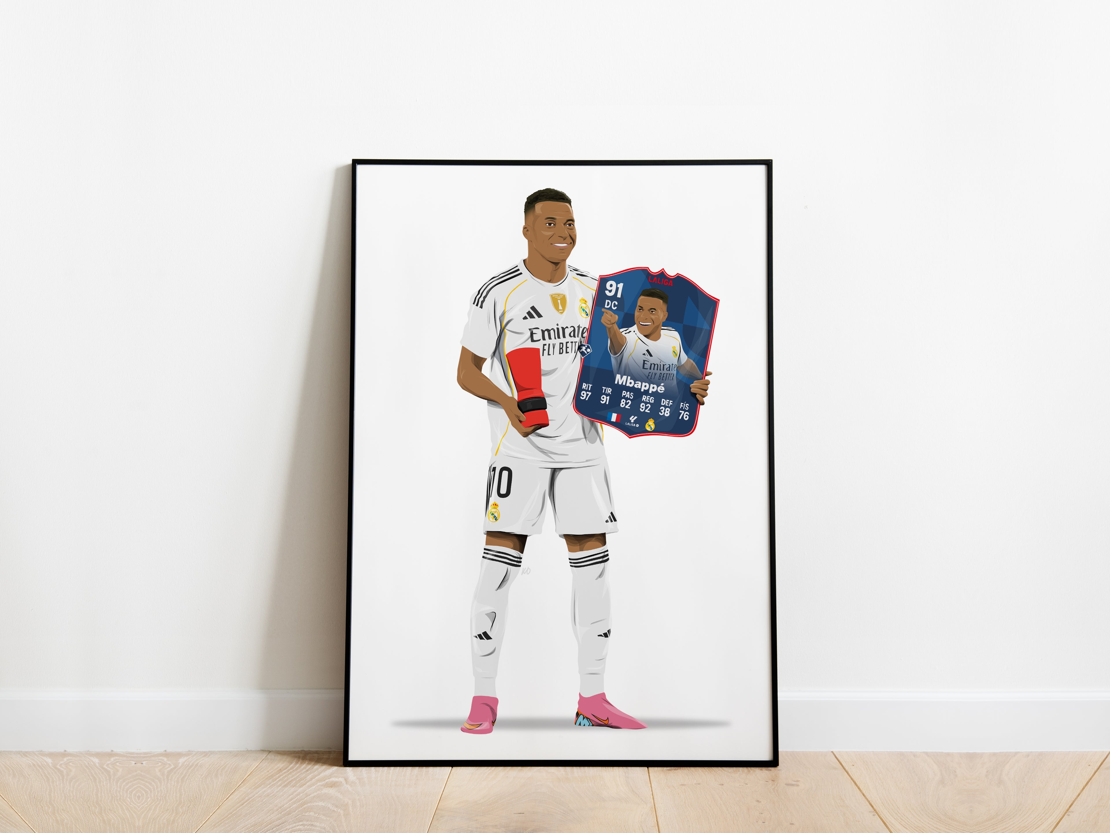 Kylian Mbappe La Liga POTM Real Madrid Poster - KDDesigns6