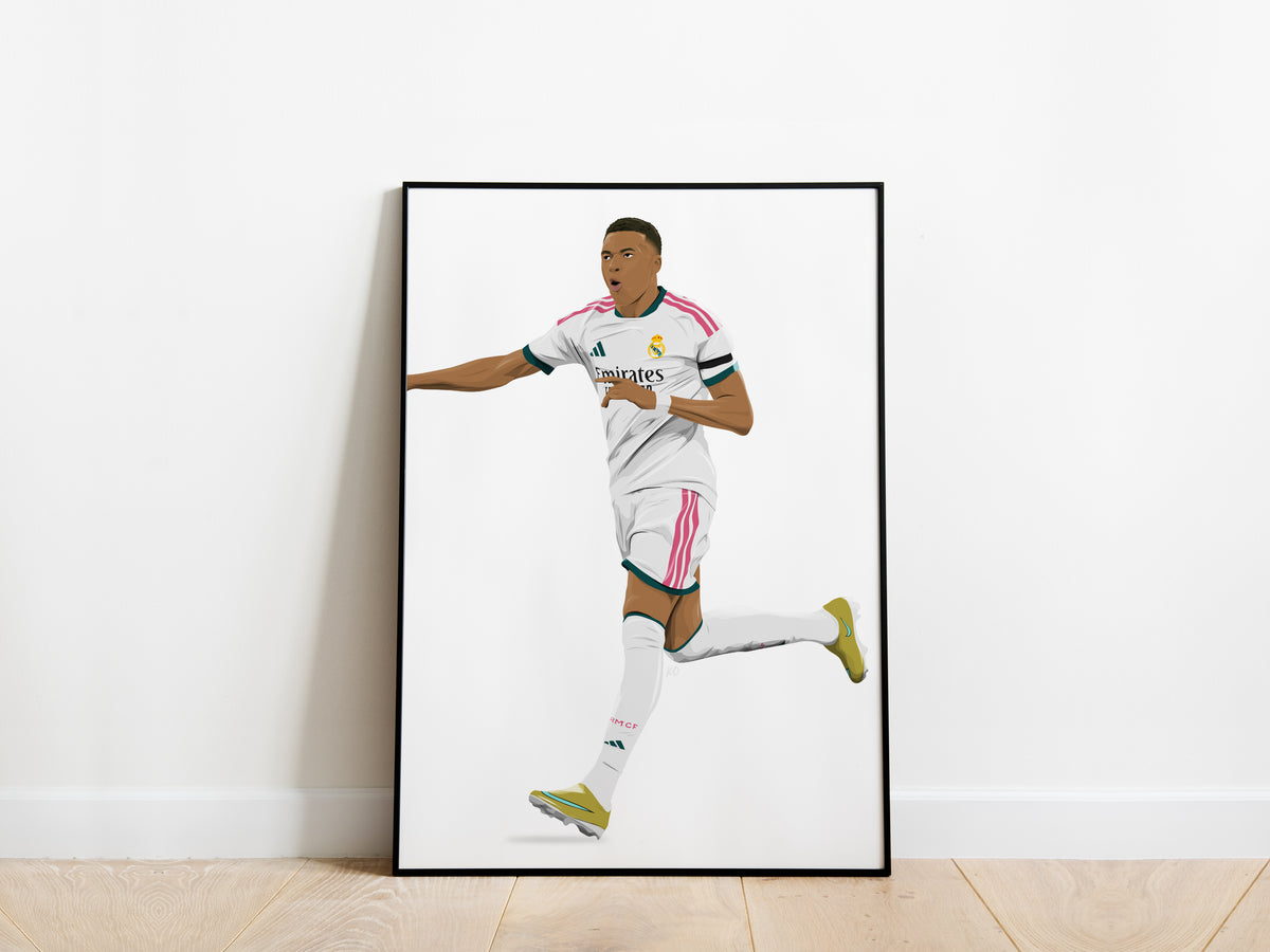 Kylian Mbappe Celebration 2026/27 Real Madrid Poster