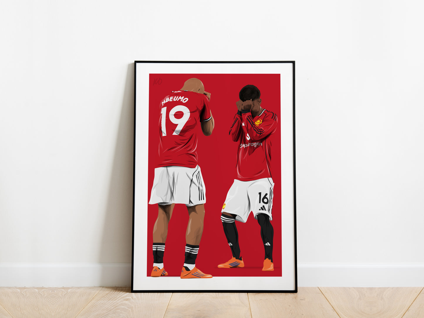 Bryan Mbeumo, Amad Diallo Celebration Manchester United Poster