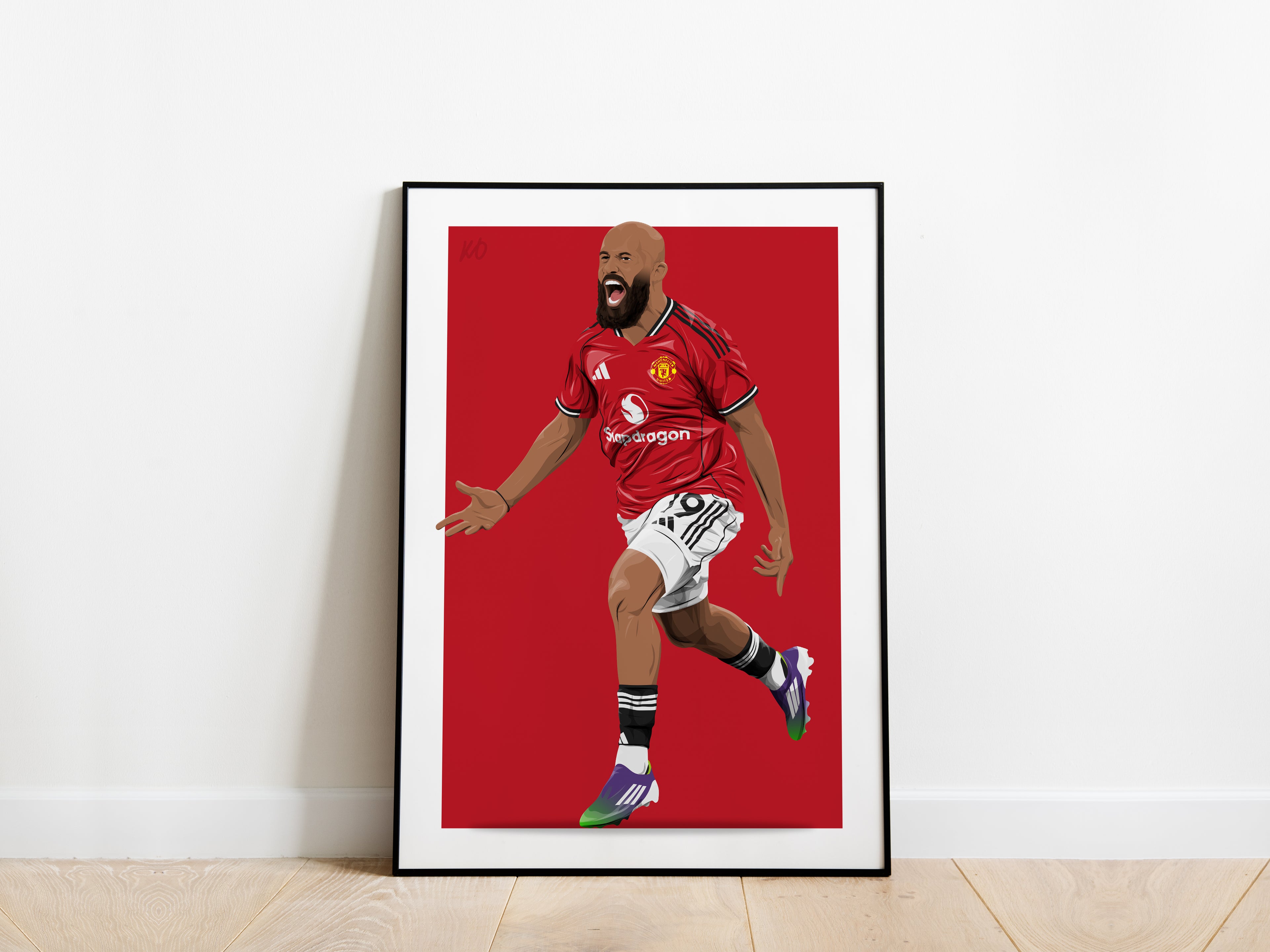 Bryan Mbeumo Celebration Manchester United Poster - KDDesigns6