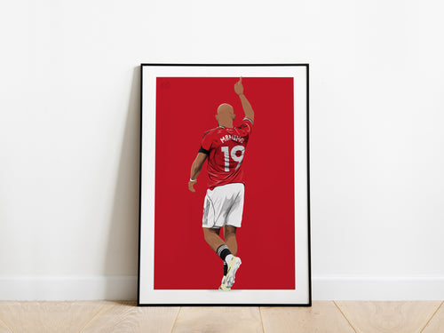 Bryan Mbeumo 25/26 Celebration Manchester United Poster - KDDesigns6