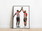 Yoane Wissa, Bryan Mbeumo Celebration Brentford Poster - KDDesigns6