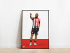 Bryan Mbeumo 24/25 Brentford Poster - KDDesigns6