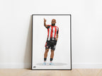 Bryan Mbeumo 24/25 Brentford Poster - KDDesigns6