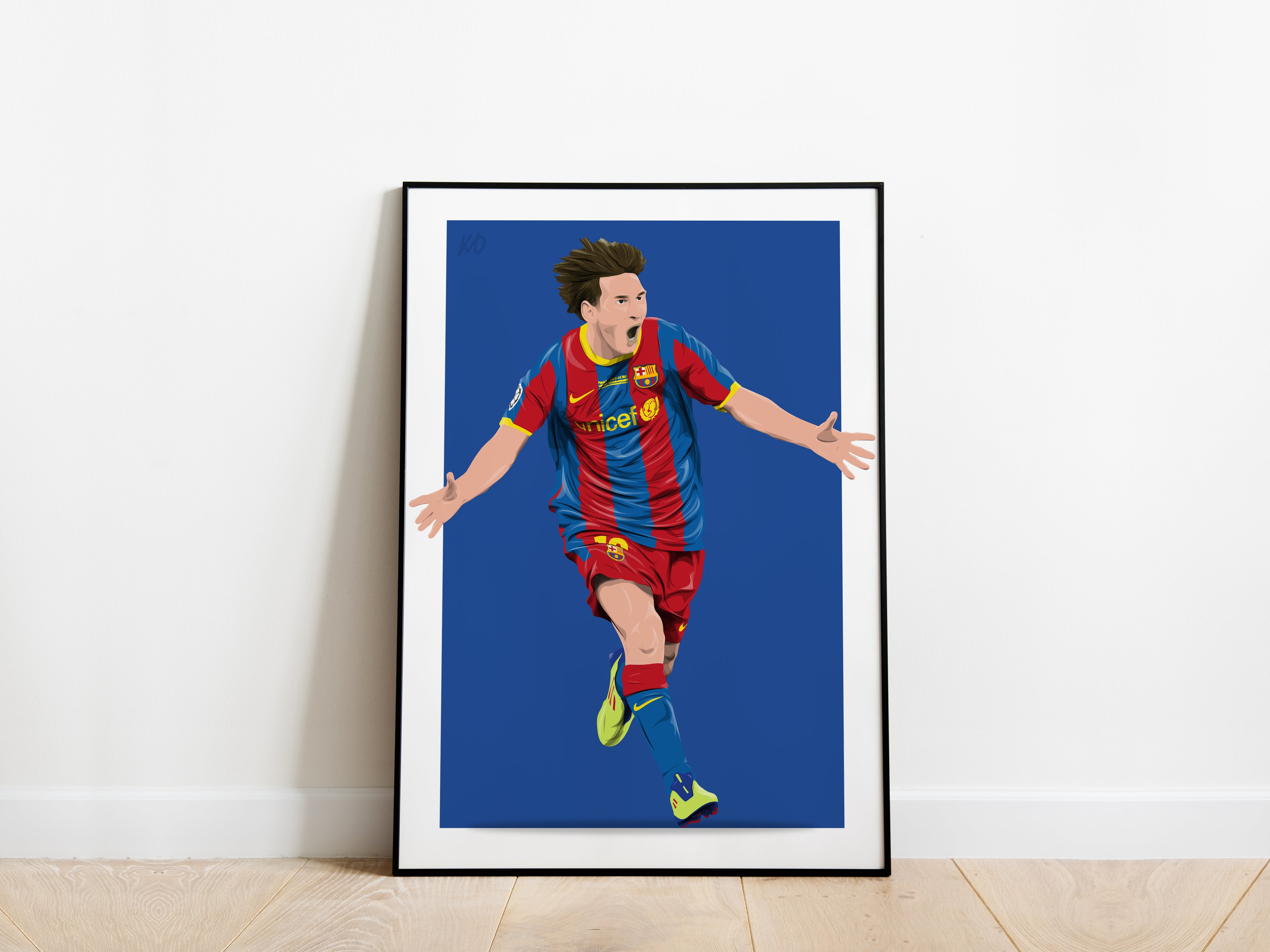 Lionel Messi 2010/11 UCL Final Barcelona Poster - KDDesigns6