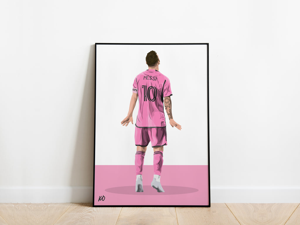 Lionel Messi Iron Man Celebration Inter Miami Poster - KDDesigns6
