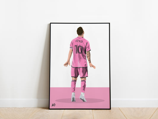 Lionel Messi Iron Man Celebration Inter Miami Poster