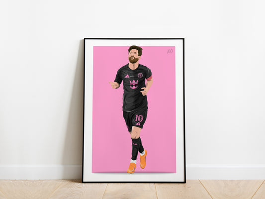 Lionel Messi Celebration Inter Miami Poster