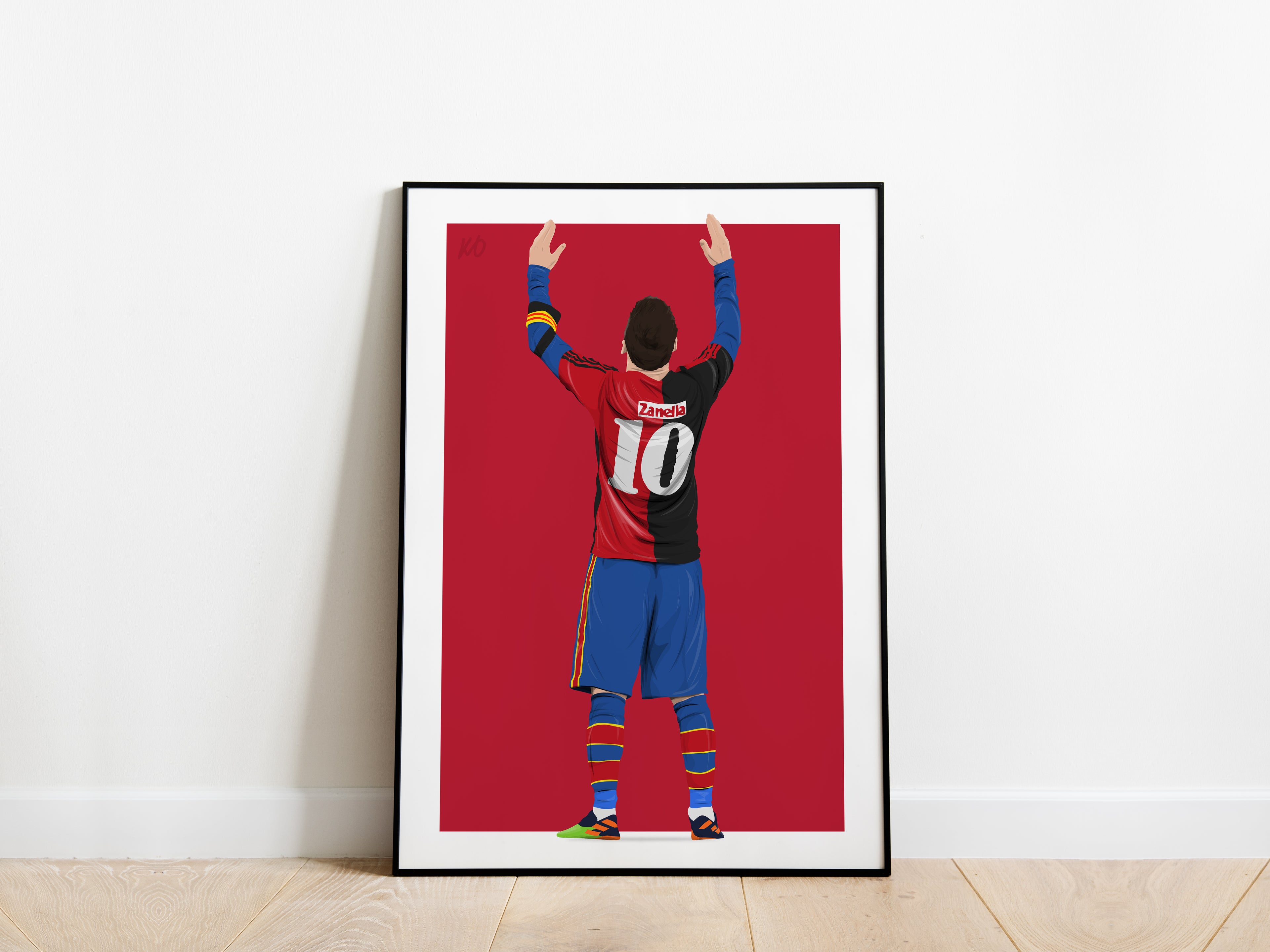 Lionel Messi Maradona Tribute FC Barcelona Poster