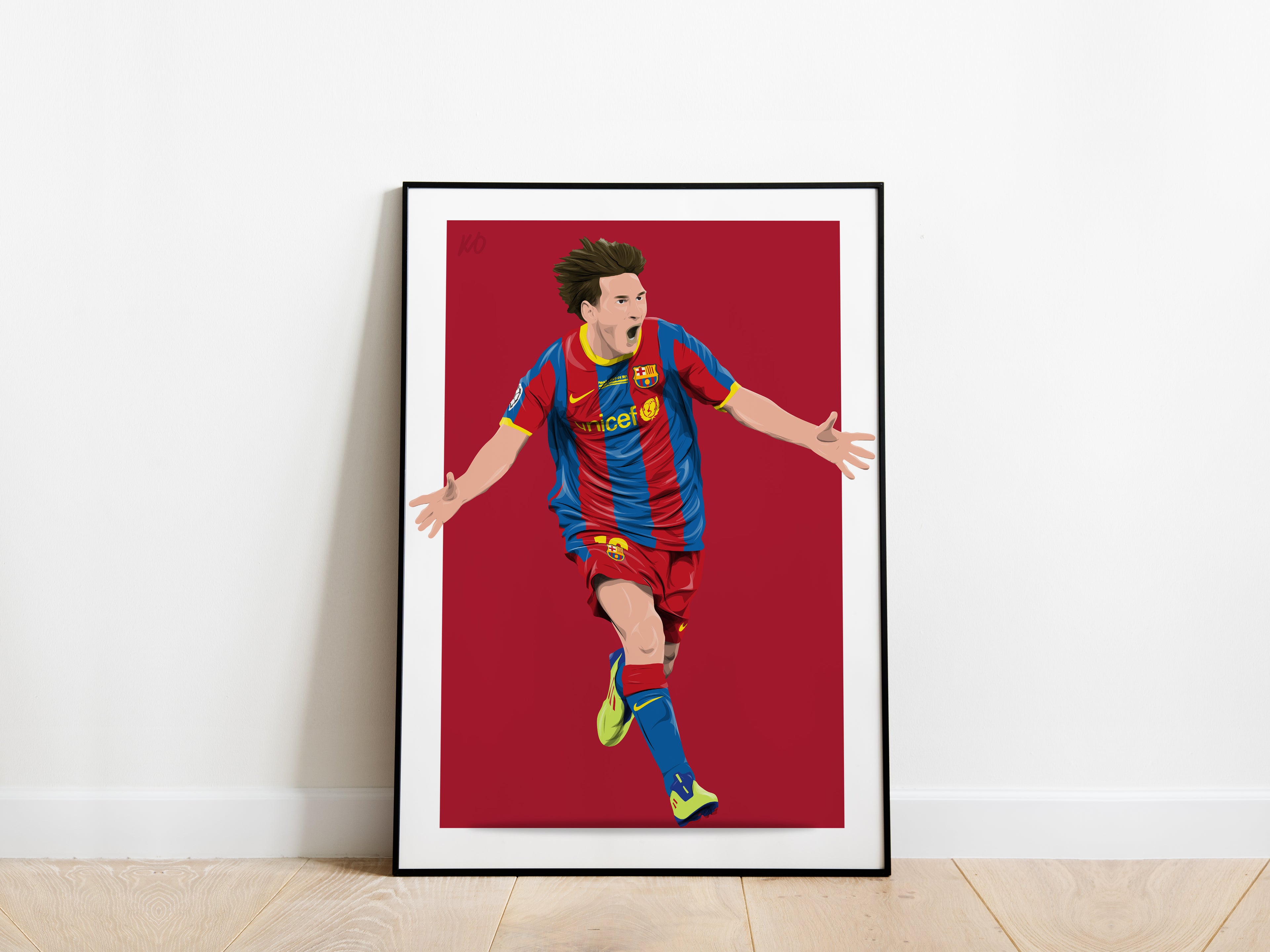 Lionel Messi 2010/11 UCL Final Barcelona Poster - KDDesigns6