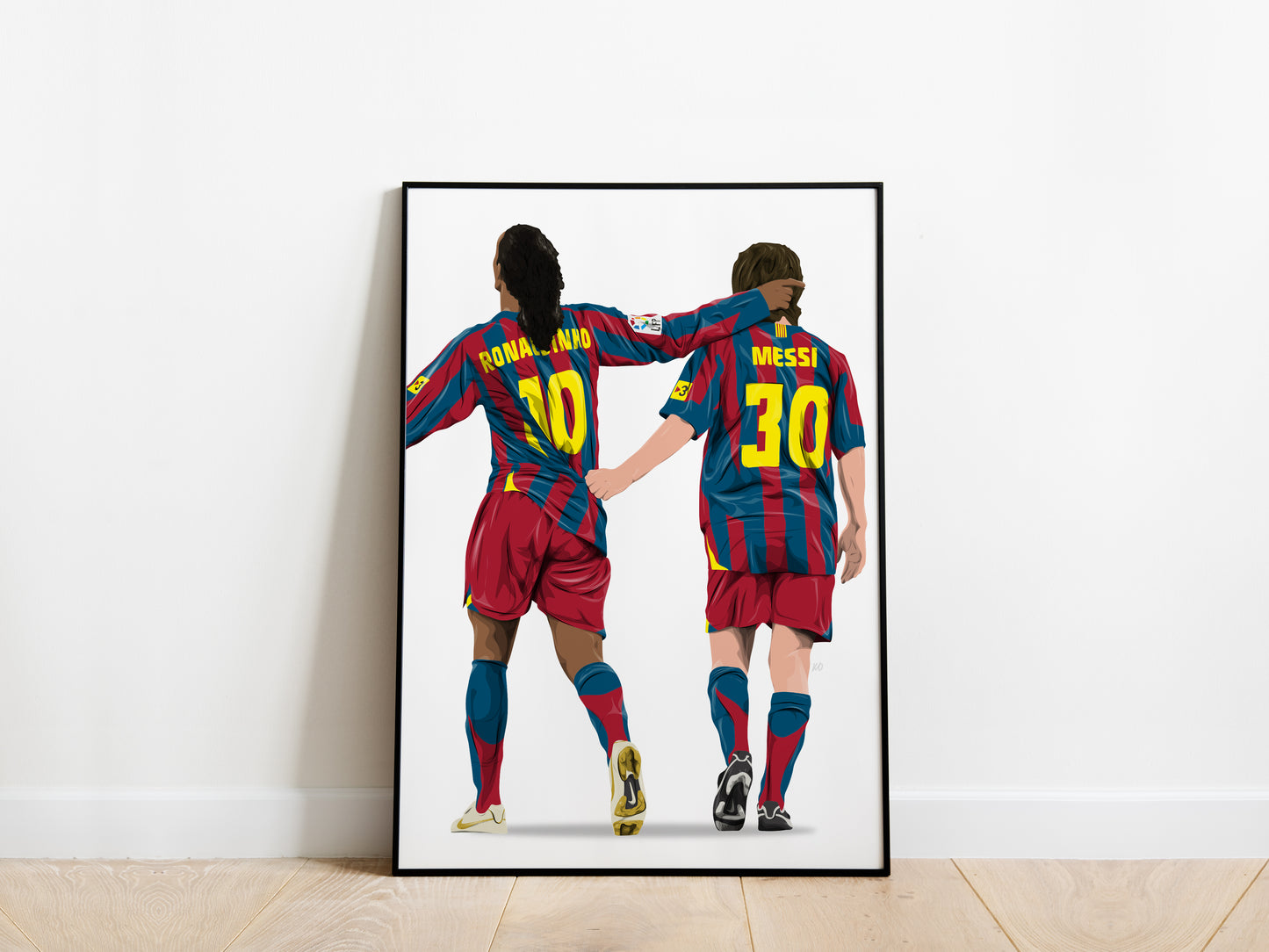 Ronaldinho, Lionel Messi 2004/05 Barcelona Poster