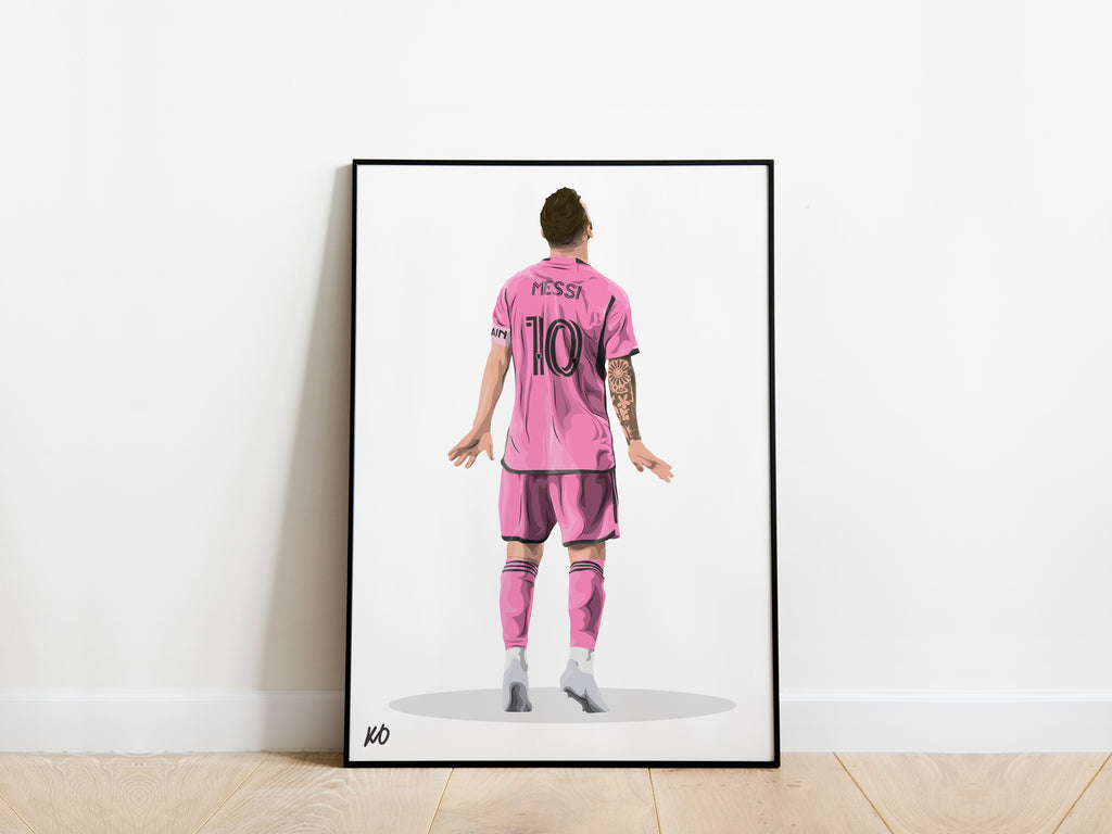 Lionel Messi Iron Man Celebration Inter Miami Poster - KDDesigns6