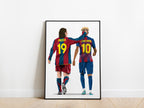 Lionel Messi, Lamine Yamal Barcelona Poster - KDDesigns6
