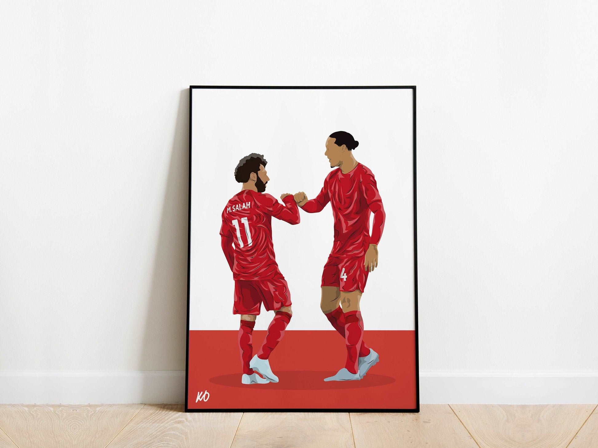 Mo Salah, Virgil van Dijk Liverpool Poster KDDesigns6