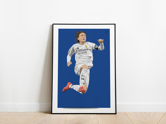 Luka Modric Celebration Real Madrid Poster