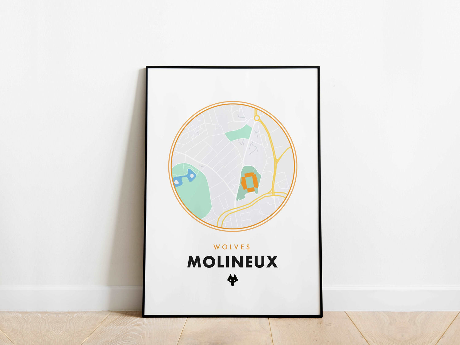 Molineux Wolves Stadium Map Poster - KDDesigns6