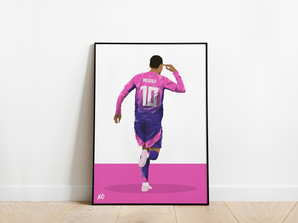 Jamal Musiala Euro 2024 Celebration Germany Poster - KDDesigns6
