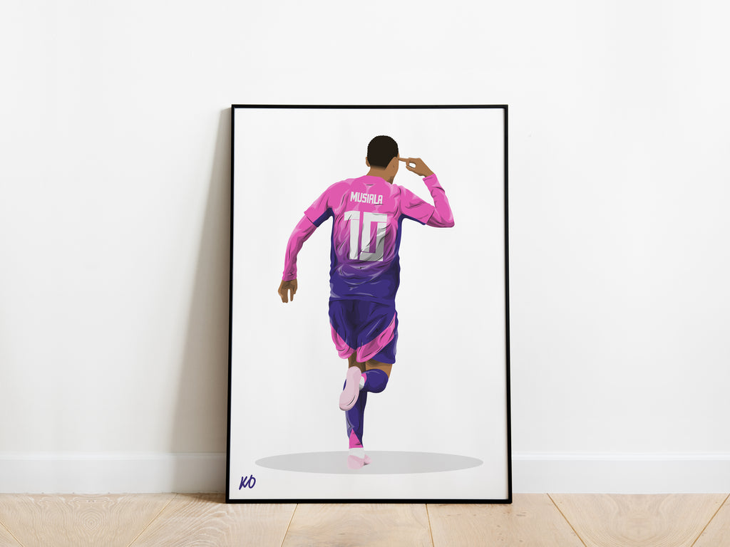 Jamal Musiala Euro 2024 Celebration Germany Poster - KDDesigns6