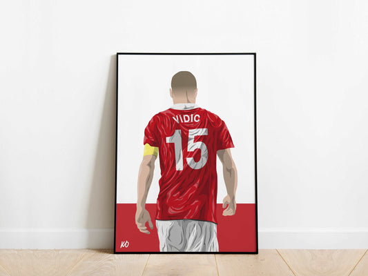 Nemanja Vidic Manchester United Poster - KDDesigns6