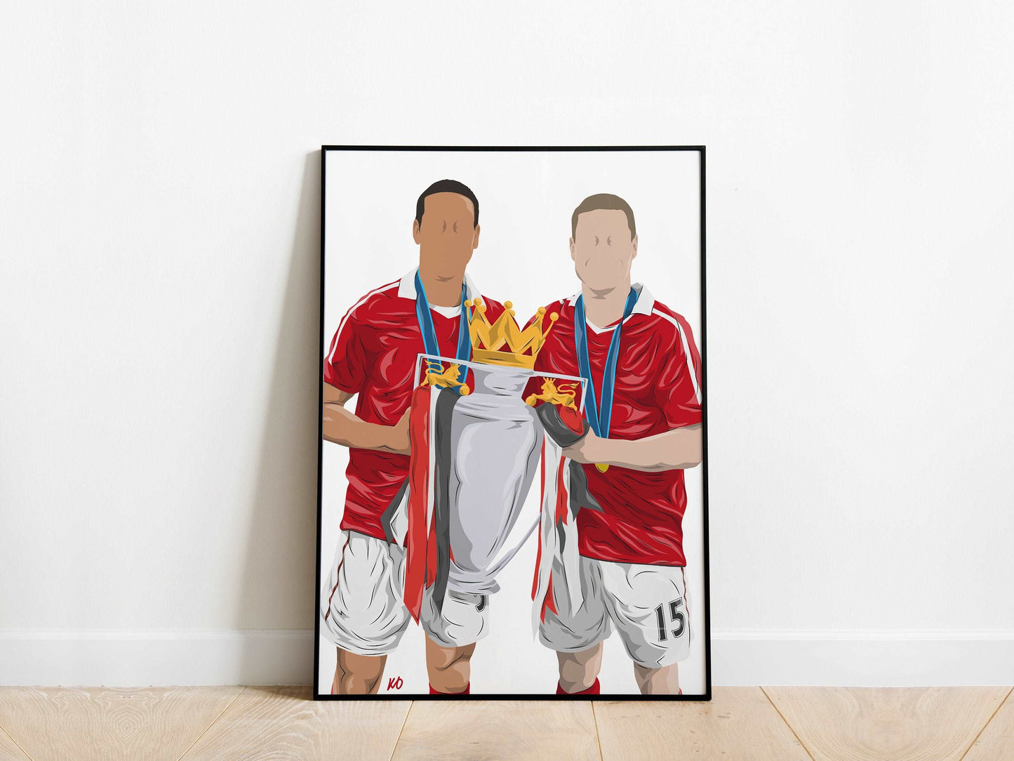 Nemanja Vidic, Rio Ferdinand Manchester United Poster KDDesigns6
