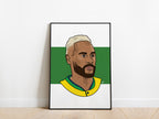 Neymar Jr Portrait Brazil Poster - KDDesigns6