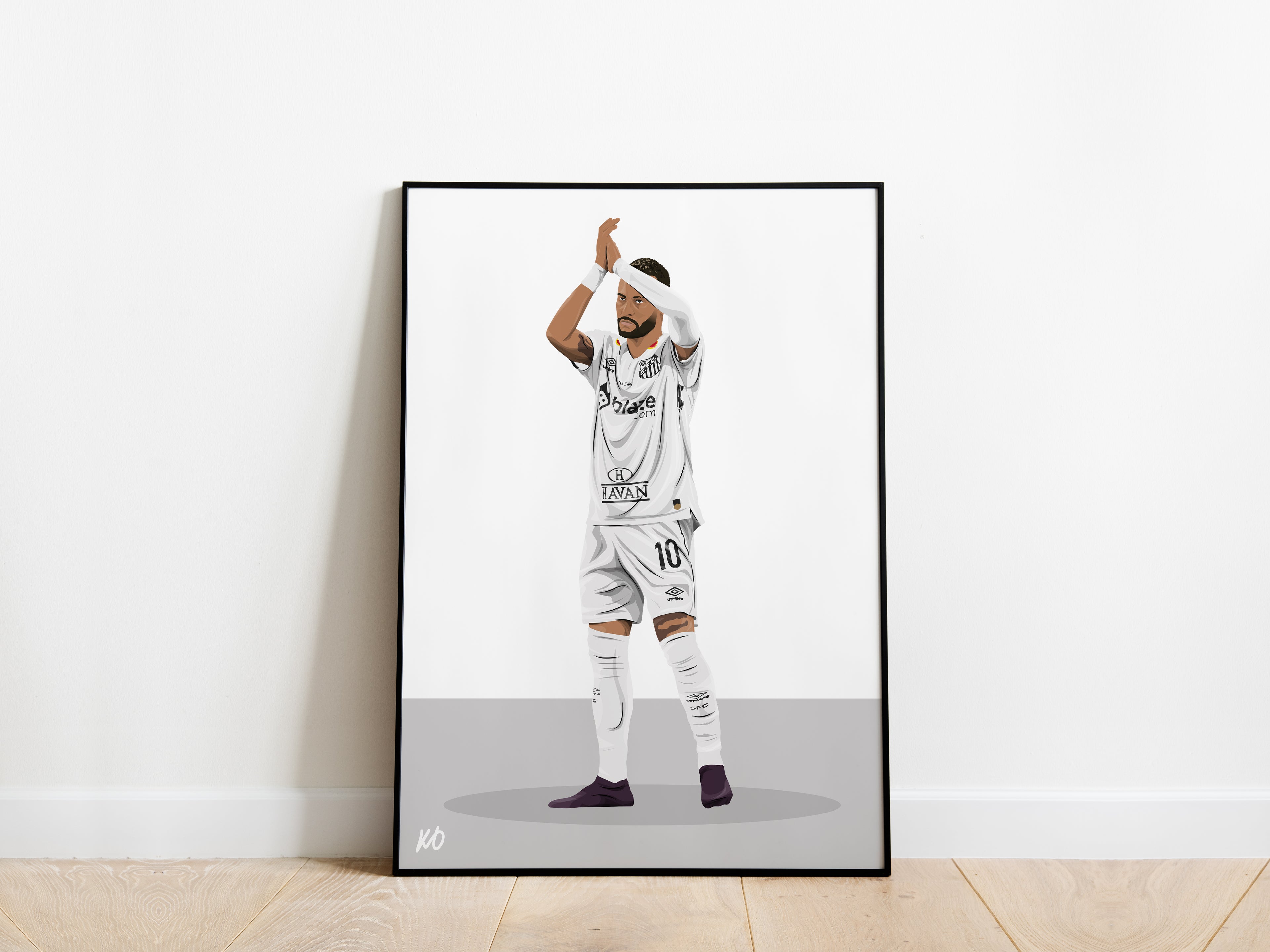 Neymar Jr 24/25 Santos FC Poster - KDDesigns6
