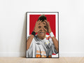 Neymar Jr Portrait Santos FC Poster - KDDesigns6