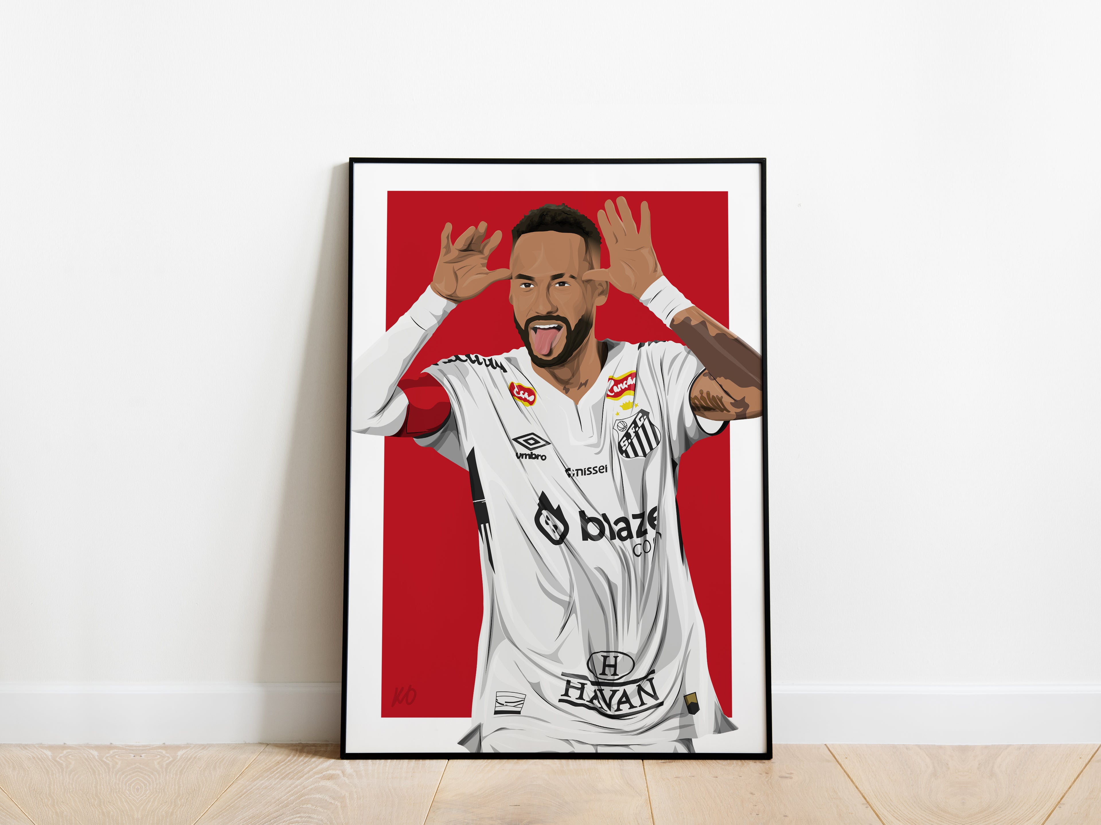 Neymar Jr 24/25 Portrait Santos FC Poster - KDDesigns6