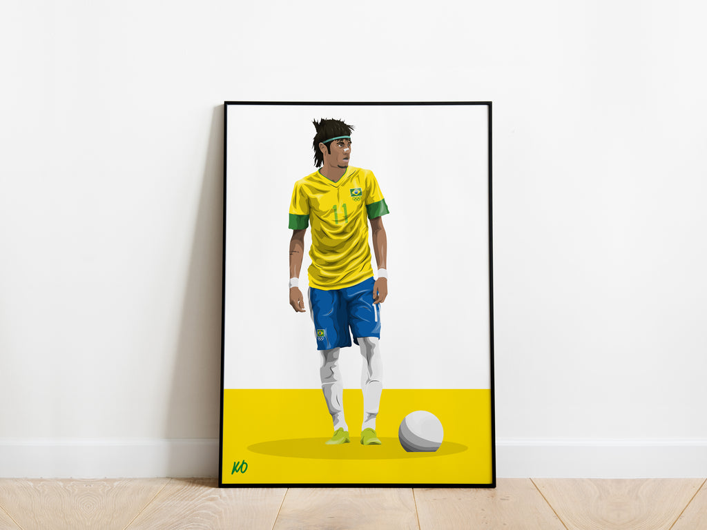Neymar Jr Brazil Olympics Poster - KDDesigns6