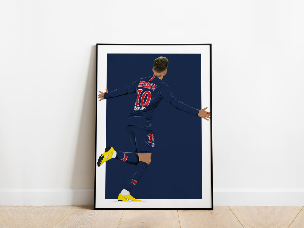 Neymar Jr Celebration PSG Poster