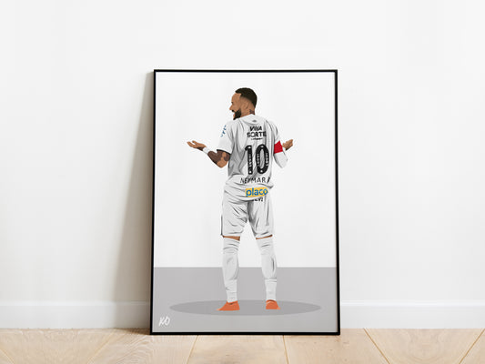 Neymar Jr Celebration Santos FC Poster